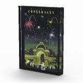 ヴィンテージコペンハーゲンイラストレーション旅行ポスター フォトブロック (右)