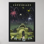 ヴィンテージコペンハーゲンイラストレーション旅行ポスター ポスター (正面)