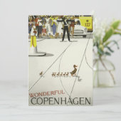 ヴィンテージコペンハーゲンデンマークトラベルカード (スタンド正面)