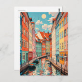 ヴィンテージコペンハーゲンデンマーク ポストカード (正面/裏面)