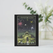 ヴィンテージコペンハーゲン旅行ポスター、ポストカード ポストカード (スタンド正面)