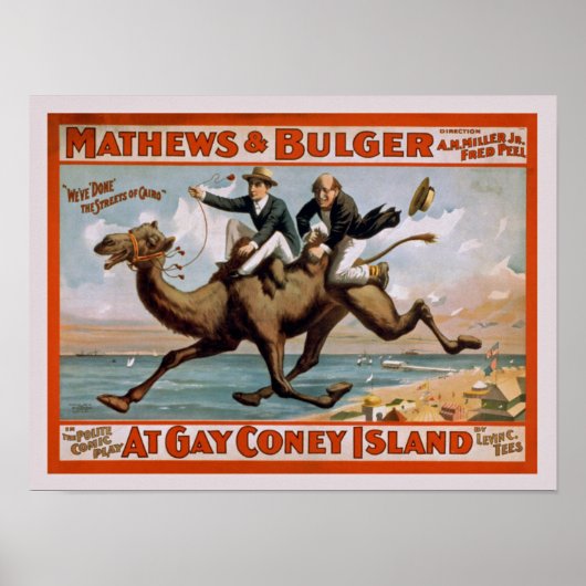 ヴィンテージコメディショー広告 ポスター (正面)