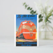 ヴィンテージコモンウェルス鉄道ポスター ポストカード (スタンド正面)
