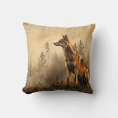 ヴィンテージコヨーテ秋の風景 クッション (正面)