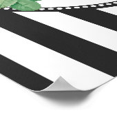 ヴィンテージコラージイエローローズボタニカルプリント ポスター (角)