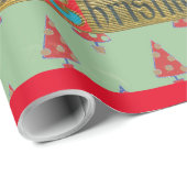 ヴィンテージコラージクリスマスラッピング紙 ラッピングペーパー (ロールコーナー)