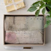 ヴィンテージコラージピンクローズエフェメラデクページ 薄葉紙 (ギフト)