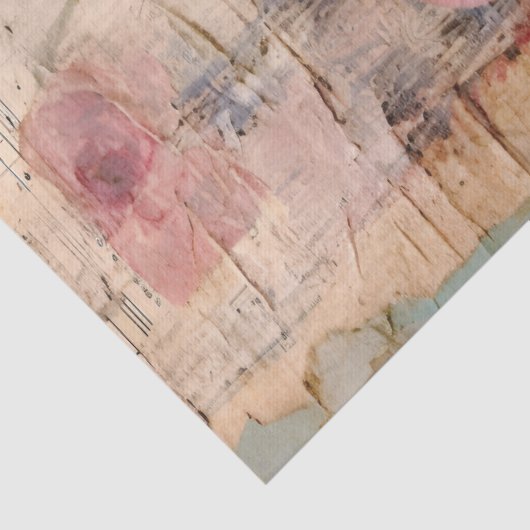 ヴィンテージコラージピンクローズエフェメラデクページ 薄葉紙 (詳細)