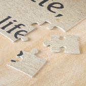 ヴィンテージコラージュのサンタミュージカルクリスマスメッセージ ジグソーパズル (側面)