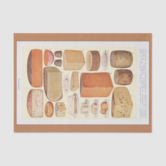 ヴィンテージコラージュの家庭のチーズ1923デコページ 薄葉紙 (正面)