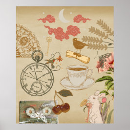 ヴィンテージコラージュアート ポスター