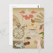 ヴィンテージコラージュアート ポストカード (正面/裏面)