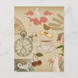 ヴィンテージコラージュアート ポストカード