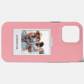 ヴィンテージコラージュタイポグラフィモダンピンクガーリー Case-Mate iPhoneケース (裏面 (横))