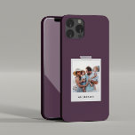 ヴィンテージコラージュタイポグラフィモダン紫 iPhone 13 PRO MAXケース<br><div class="desc">トレンディーヴィンテージレトロ写真モダンタイポグラフィシンプルスタイリッシュ電話ケースデザイン。紫色の背景色を変更できる。</div>