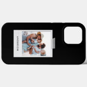 ヴィンテージコラージュタイポグラフィモダン黒 Case-Mate iPhoneケース (裏面 (横))