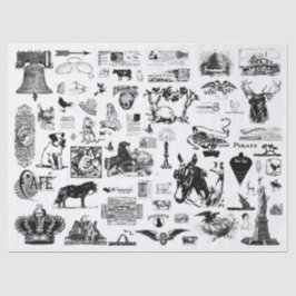 ヴィンテージコラージュデコパージティッシュペーパー 薄葉紙