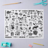 ヴィンテージコラージュデコパージティッシュペーパー 薄葉紙 (クラフト)