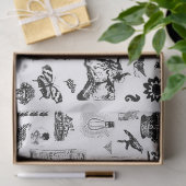 ヴィンテージコラージュデコパージティッシュペーパー 薄葉紙 (ギフト)