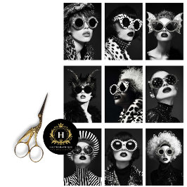 ヴィンテージコラージュレトロロックスターグラマーデクページ 薄葉紙