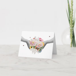 ヴィンテージコラージュ感謝してい花束「束」 サンキューカード