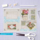 ヴィンテージコラージュ画像 薄葉紙 (クラフト)