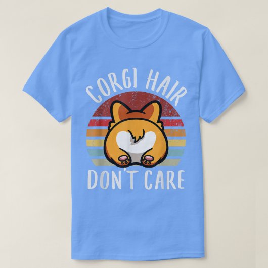 ヴィンテージコルギヘア気にドッグ恋人パパ母ボー Tシャツ (デザイン正面)