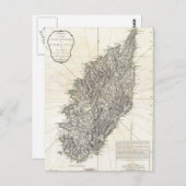 ヴィンテージコルシカの地図(1794) ポストカード (正面/裏面)
