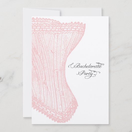 ヴィンテージコルセットバチェロレッテ招待状 招待状 (正面)