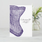 ヴィンテージコルセットバチェロレッテ招待状 招待状 (スタンド正面)