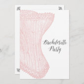 ヴィンテージコルセットバチェロレッテ 招待状 (正面/裏面)