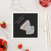 ヴィンテージコルセットパーソナルランジェリーブライダルシャワー スタンダードカクテルナプキン (インサイチュ)