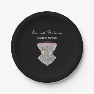 ヴィンテージコルセットパーソナルランジェリーブライダルシャワー ペーパープレート