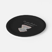 ヴィンテージコルセットパーソナルランジェリーブライダルシャワー ペーパープレート (アングル)