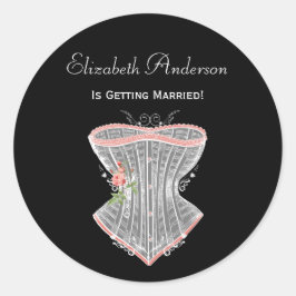 ヴィンテージコルセットパーソナルランジェリーブライダルシャワー ラウンドシール