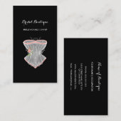 ヴィンテージコルセットパーソナルランジェリーブライダルブティック 名刺 (正面/裏面)