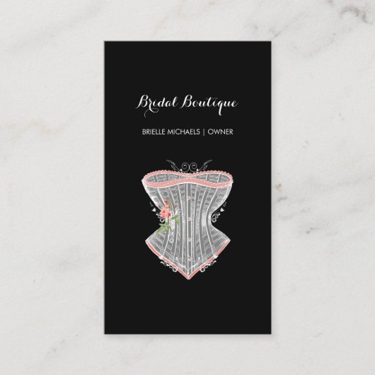 ヴィンテージコルセットパーソナルランジェリーブライダルブティック 名刺 (正面)