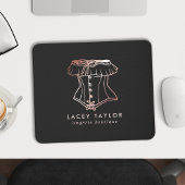 ヴィンテージコルセットロゴランジェリーブティック マウスパッド