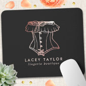 ヴィンテージコルセットロゴランジェリーブティック マウスパッド