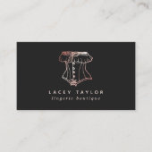 ヴィンテージコルセットロゴランジェリーブティック 名刺 (正面)
