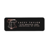 ヴィンテージコルセットロゴランジェリー差出人住所 ラベル (正面)