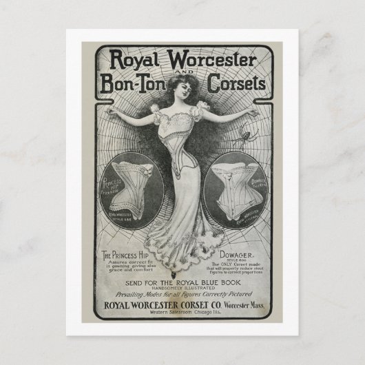 ヴィンテージコルセット広告 ポストカード (正面)