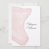 ヴィンテージコルセット文学的ランジェリーシャワーの招待 招待状 (正面)