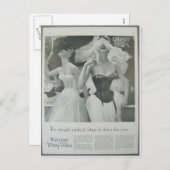 ヴィンテージコルセット、ワーフナーズウィメリードウ シーズンポストカード (正面/裏面)