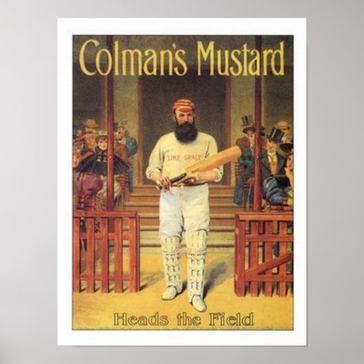 ヴィンテージコルマンズマスタードがフィールドCricket Aをリード ポスター (正面)