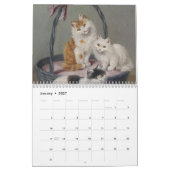 ヴィンテージコレクションかわいい子猫 カレンダー (1月 2027)