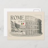 ヴィンテージコロッセウムローマ、イタリア シーズンポストカード (正面/裏面)