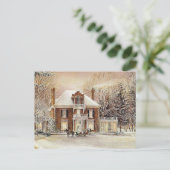 ヴィンテージコロニアルクリスマス シーズンポストカード (スタンド正面)