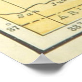 ヴィンテージコロラドの地図(1891年) ポスター (角)