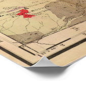 ヴィンテージコロラドの地質図(1879) ポスター (角)